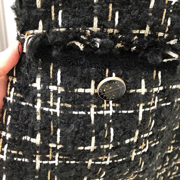 Black and Gold Tweed Dress - Picture 2 of 7